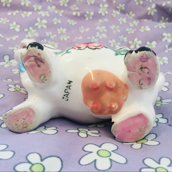 Vintage Japan Ceramic Floral Cow Creamer - Picture 4 of 5